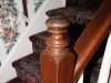 Staircase spindles nailed together with handmade nails