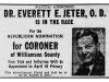 Everett Jeter in 1965 primary for W.C. Coroner