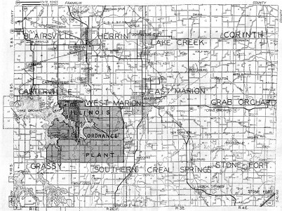 Williamson County 1945 map | Marion Illinois History Preservation